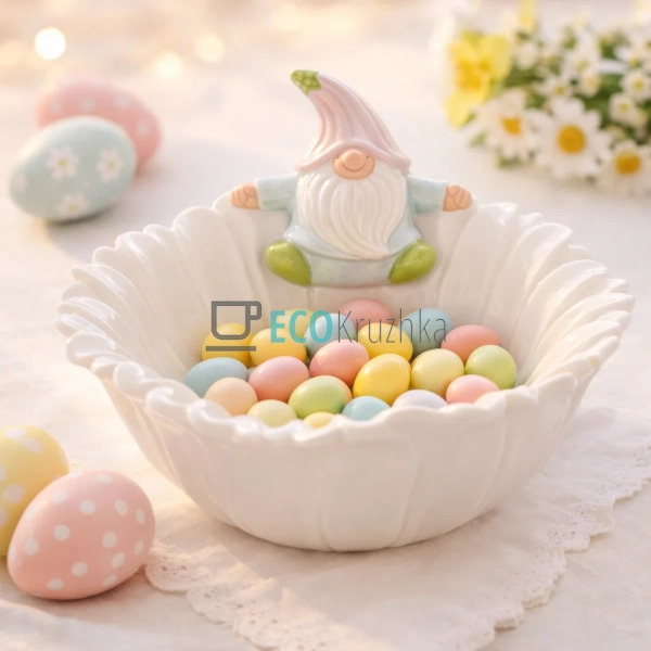 Керамічна піала Гномик у ромашці 800 мл (928-037) Керамічна піала Гномик у ромашці 800 мл (928-037)