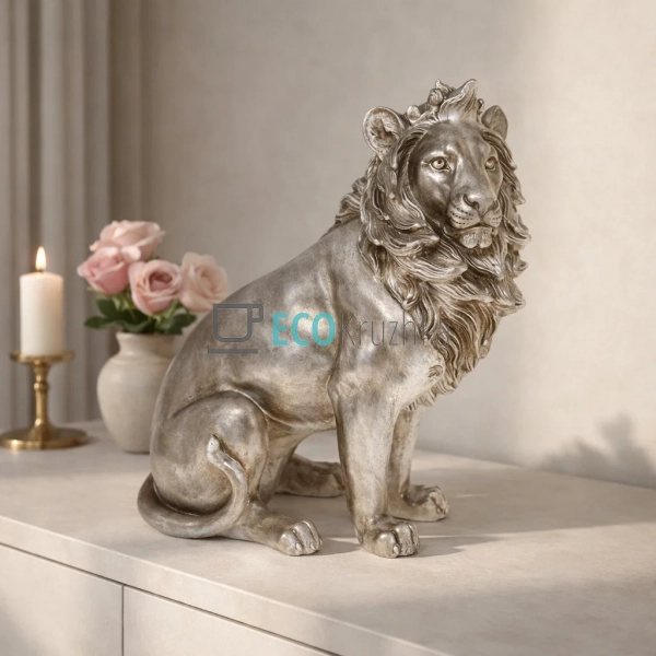 Статуетка декоративна Цар звірів 33 см, колір сталевий ( ... Статуетка декоративна Цар звірів 33 см, колір сталевий ( ...