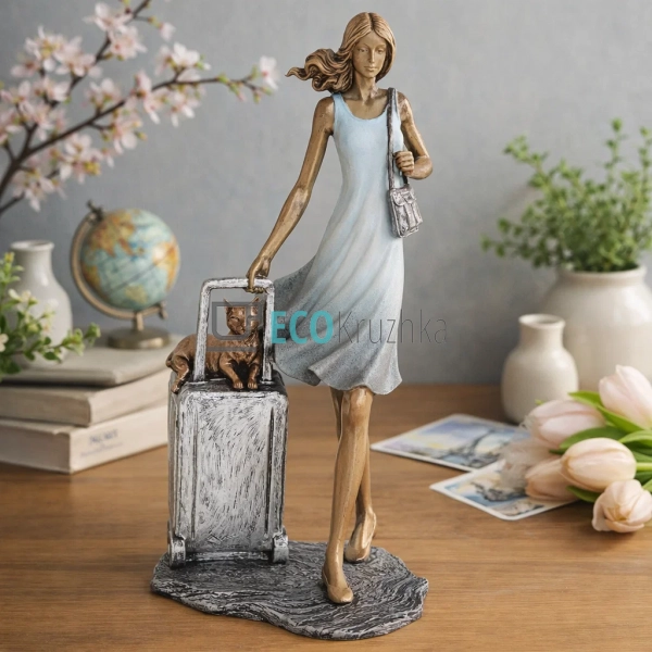 Декоративна статуетка Bon Voyage 25.5см біла (K07-182) Декоративна статуетка Bon Voyage 25.5см біла (K07-182)