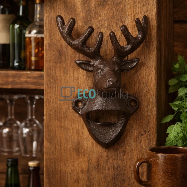 Відкривалка чавунна Олень 10х6х14 см (992-791) Відкривалка чавунна Олень 10х6х14 см (992-791)