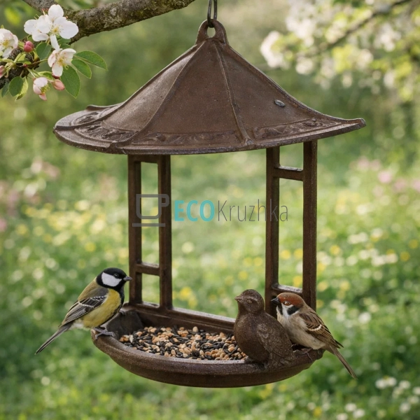 Годівниця для птахів чавунна 23.5х11х24 см (992-795) Годівниця для птахів чавунна 23.5х11х24 см (992-795)