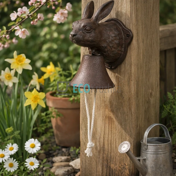 Дзвіночок чавунний Кролик 13.5х12х18.5 см (992-780) Дзвіночок чавунний Кролик 13.5х12х18.5 см (992-780)