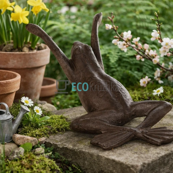 Декоративна чавунна фігура Жаба 16х5х28 см (992-808) Декоративна чавунна фігура Жаба 16х5х28 см (992-808)