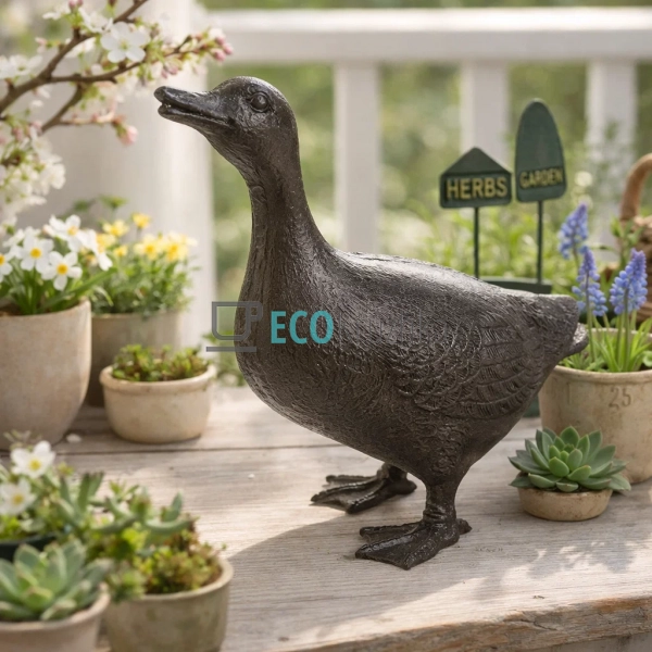 Декоративна чавунна фігура Качка 23.5х11х22 см (992-803) Декоративна чавунна фігура Качка 23.5х11х22 см (992-803)