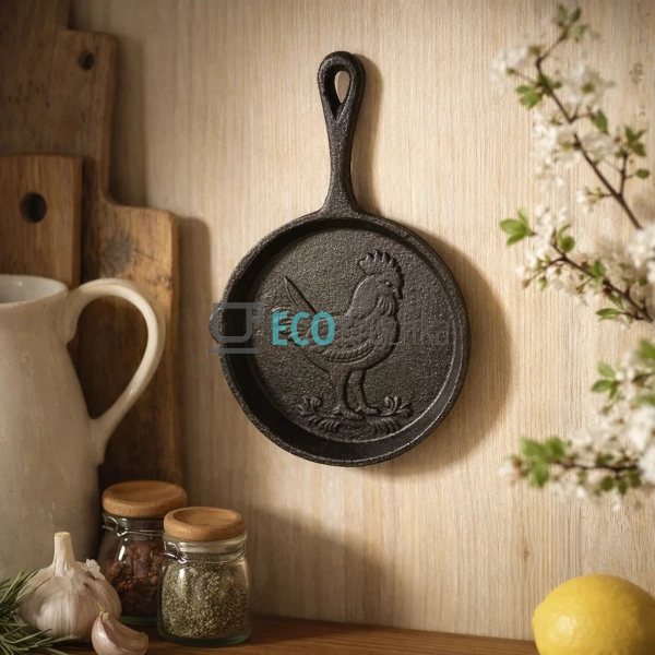 Настінний чавунний декор Сковорода 20×14×1.5 см (992-810 ...