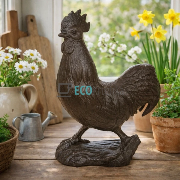 Декоративна чавунна фігура Півень 24х10х33 см (992-801)