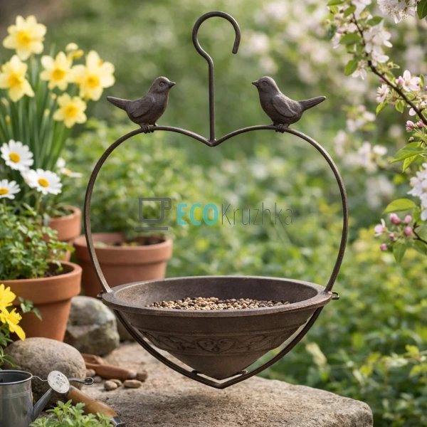 Годівниця для птахів чавунна 19х22х29 см (992-794)