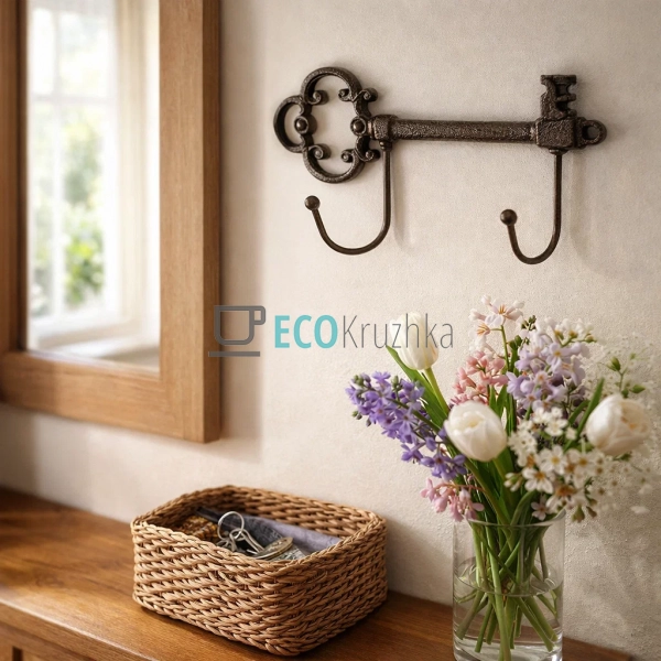 Вішалка Ключ чавунна 23х1х12 см (992-597) Вішалка Ключ чавунна 23х1х12 см (992-597)