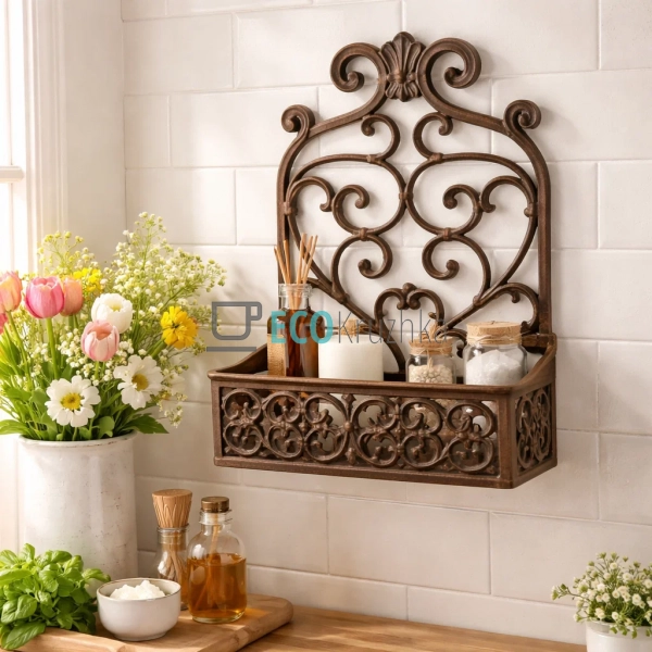 Полиця підвісна чавунна 27.5х14х37 см (992-740) Полиця підвісна чавунна 27.5х14х37 см (992-740)