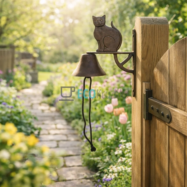 Дзвіночок Котик чавунний 19х10х25 см (992-707) Дзвіночок Котик чавунний 19х10х25 см (992-707)