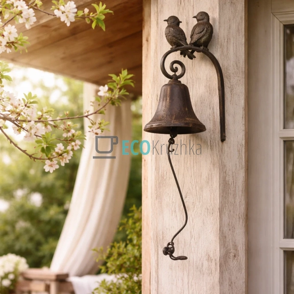 Дзвіночок Птахи чавунний 14х9.5х23 см (992-709) Дзвіночок Птахи чавунний 14х9.5х23 см (992-709)