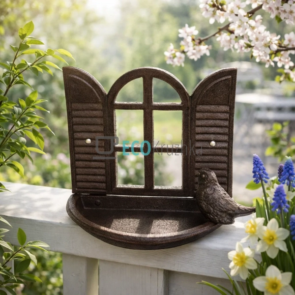 Годівниця для птахів чавунна 20х9.5х16.5 см (992-598)