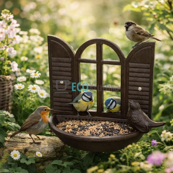 Годівниця для птахів чавунна 20х9.5х16.5 см (992-598)