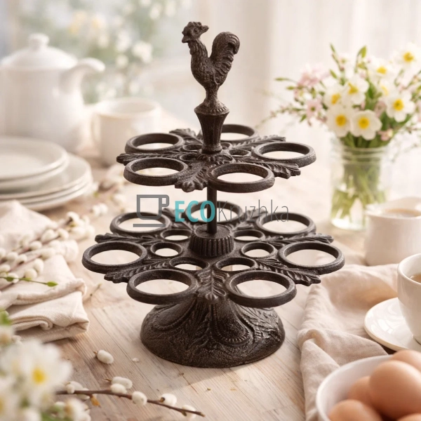 Підставка для 12 яєць чавунна 19х19х24 см (992-587)