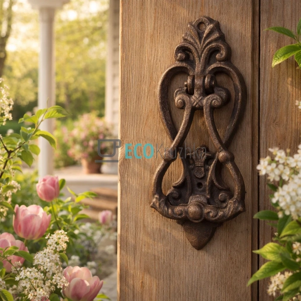 Дверний молоток чавунний 10х3.5х24.5 см (992-752)