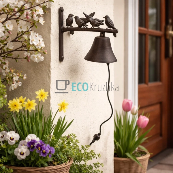 Дзвіночок Птахи чавунний 19.5х10х17.5 см (992-781)