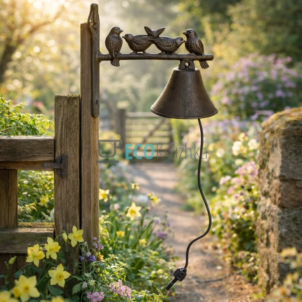 Дзвіночок Птахи чавунний 19.5х10х17.5 см (992-781)