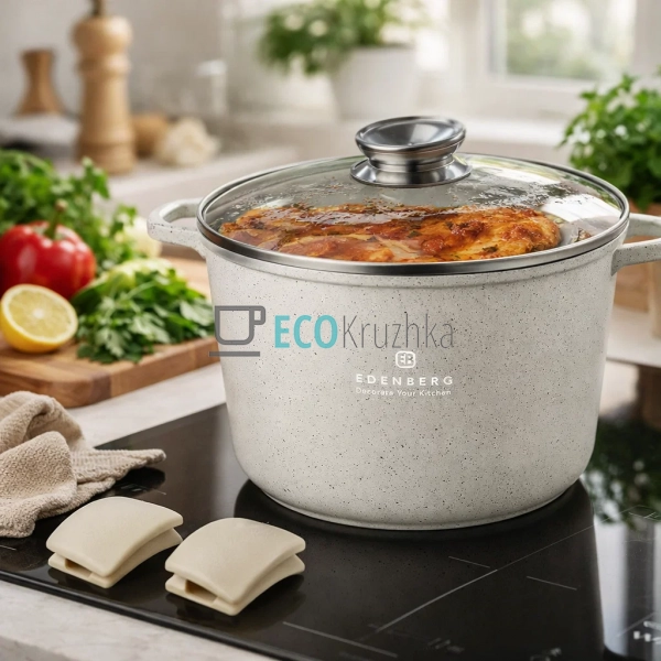 Каструля глибока Edenberg EB-3961 4 л з кришкою та марму ...