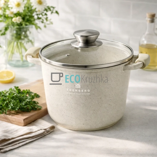 Каструля глибока Edenberg EB-3961 4 л з кришкою та марму ...