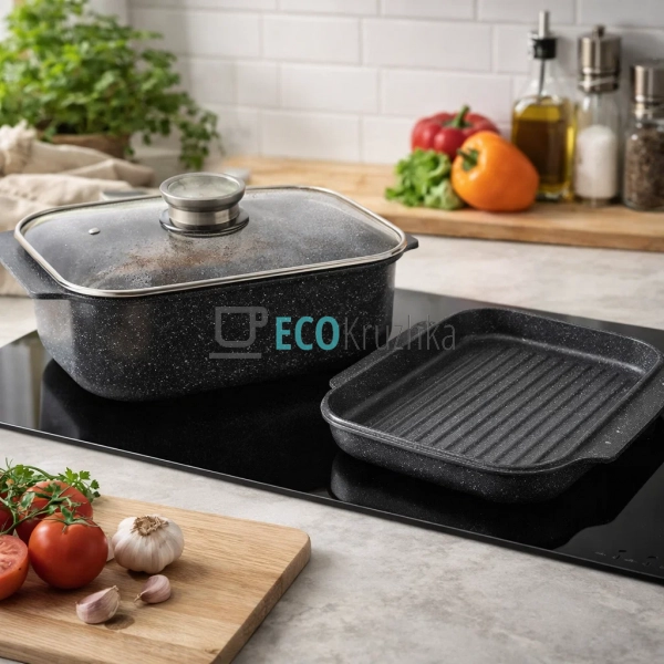 Гусятниця Edenberg EB-4610 6.5 л з гриль-кришкою та скля ...