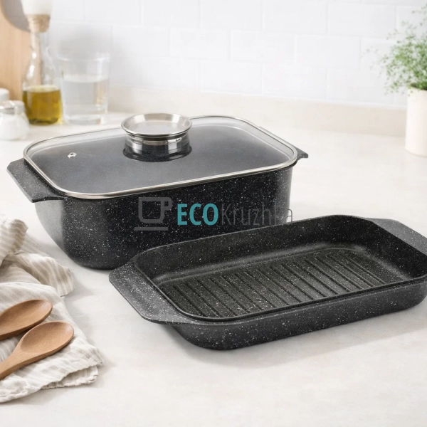 Гусятниця Edenberg EB-4610 6.5 л з гриль-кришкою та скля ...