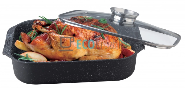 Гусятниця Edenberg EB-4612 8.5 л з кришкою та мармуровим ...