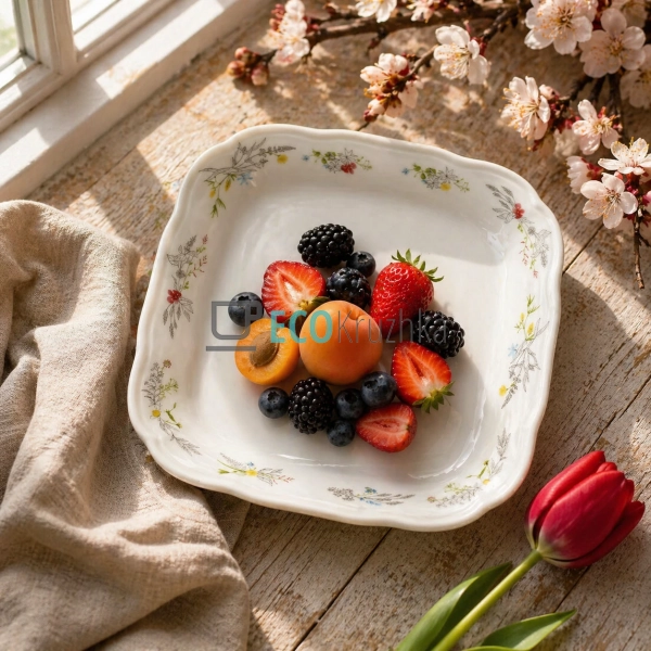 Піала порцелянова квадратна Flower Motives 20 см (K280)