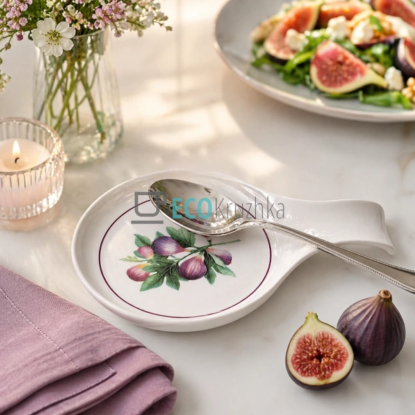 Підставка для ложки порцелянова Fig Velvet 18х12х2.5 см  ...