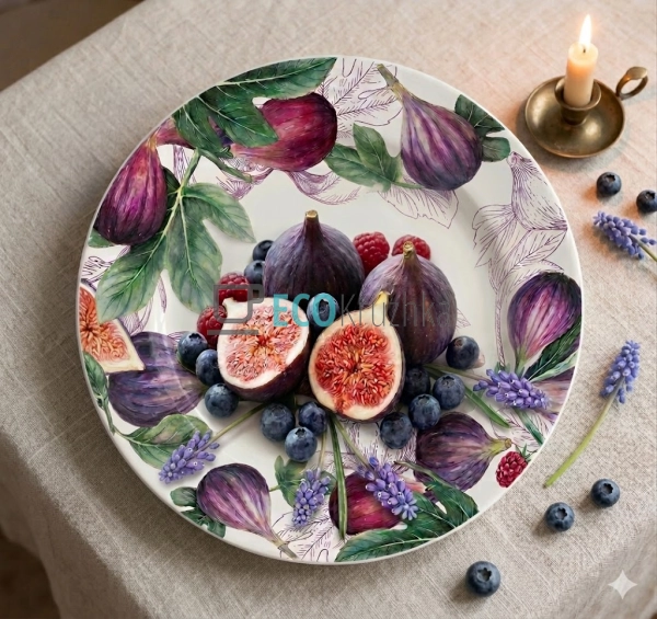 Тарілка порцелянова Fig Velvet 25х2 см (K325)