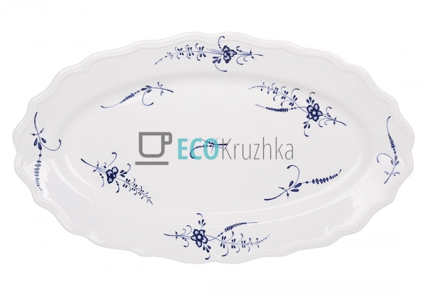 Блюдо порцелянове овальне Azure Blossom 36х21х3.5 см (K2 ...