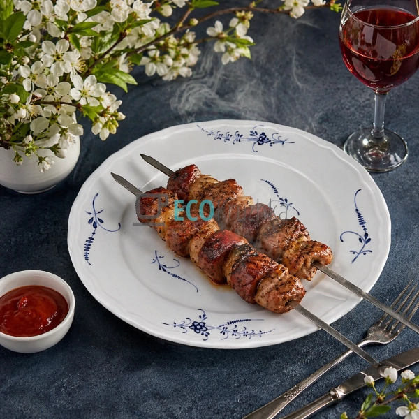 Тарілка порцелянова Azure Blossom 27х2.5 см (K272)