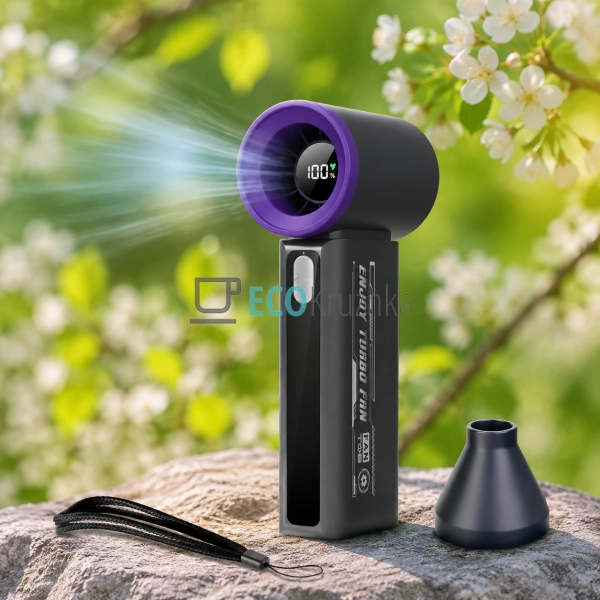 Портативний ручний турбо-вентилятор NF-9764 з LED-диспле ...
