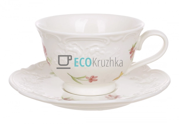 Чашка з блюдцем порцелянові Chateau Roses Collection 250 ...