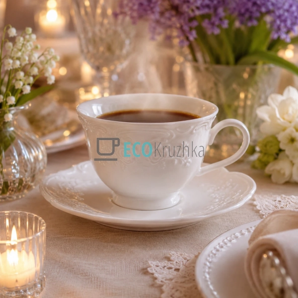 Чашка з блюдцем порцелянові Chateau Blanc Collection 250 ...