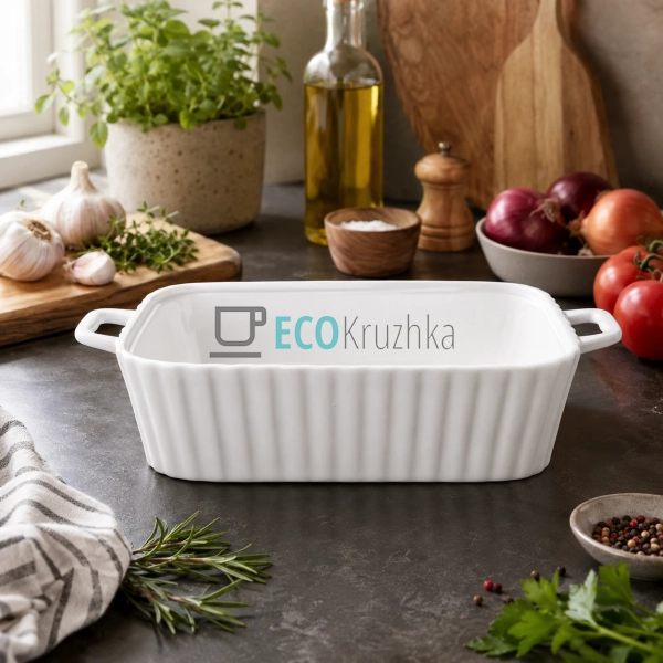 Блюдо для запікання порцелянове з ручками 28х19.3х6.1 см (988-577)