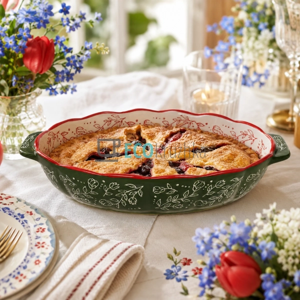 Овальна форма для випічки Country Flowers 29.5х18х5.5 см ...