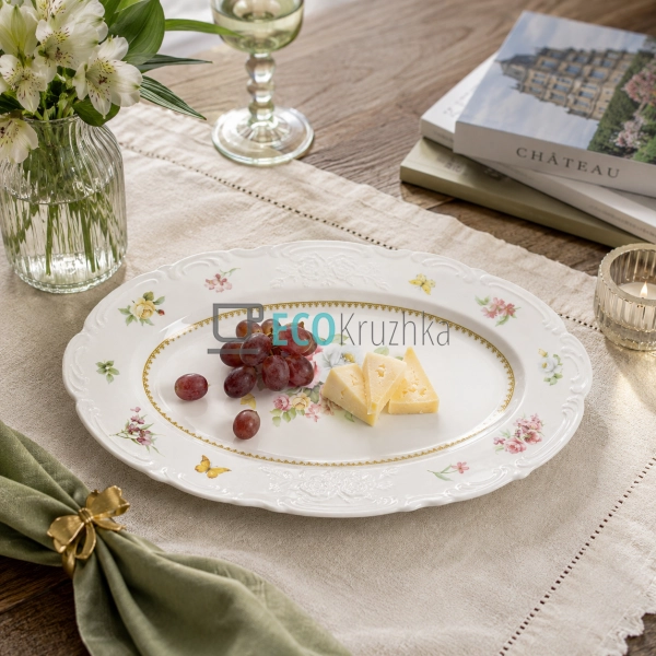 Блюдо порцелянове овальне Chateau Roses Collection 33×21 ...