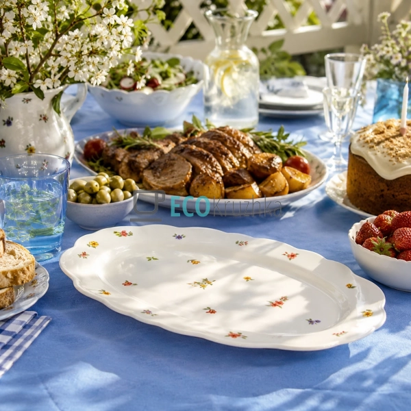 Блюдо порцелянове Cottage Garden 30×21 см для фруктів за ...