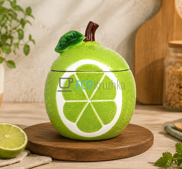 Керамічна банка для зберігання Lime 700 мл (304-084)
