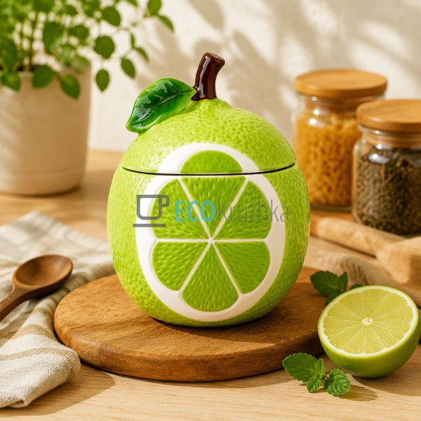 Керамічна банка для зберігання Lime 700 мл (304-084)