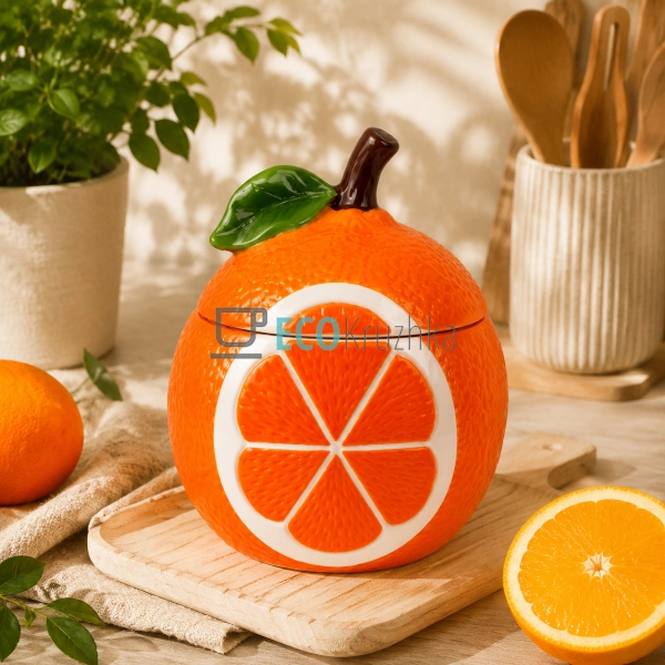 Керамічна банка для зберігання Orange 700 мл (304-087)