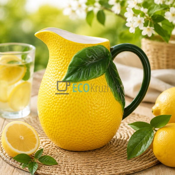 Керамічний глечик Lemon 1.6л, жовтий (304-083)