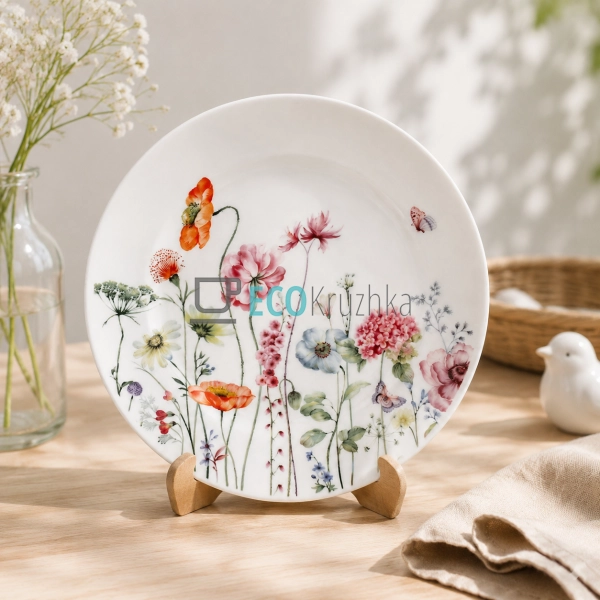 Порцелянова десертна тарілка Bonadi Flower Garden D19 см ...