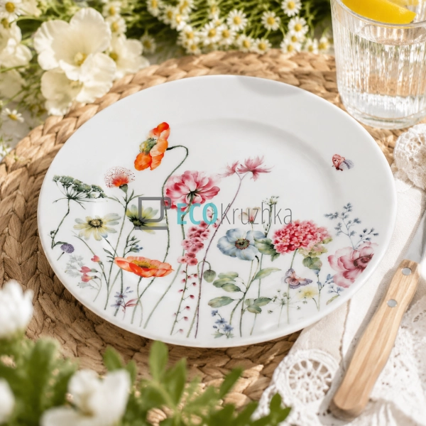 Порцелянова десертна тарілка Bonadi Flower Garden D19 см ...