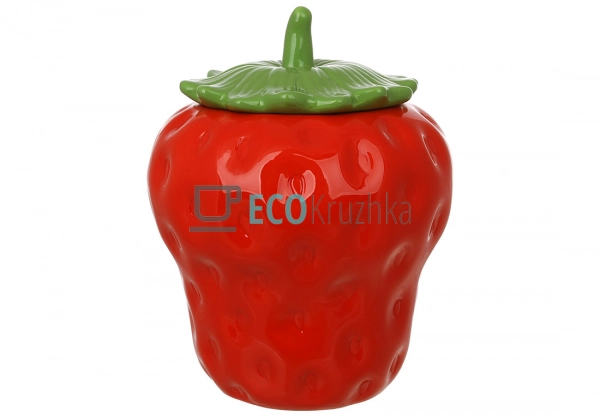 Керамічна банка Strawberries 750 мл для зберігання проду ...