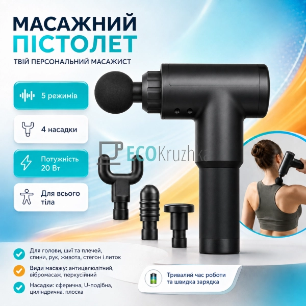 Масажер для тіла ручний, спини електричний KH-320-Black
