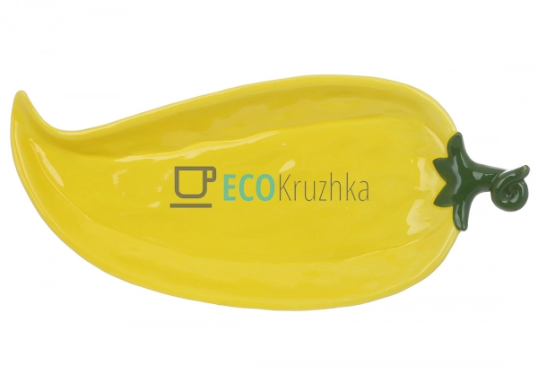 УЦІНКА Тарілка керамічна "Pepper", 33*15*6см, колір - жо ...