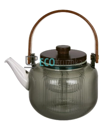 УЦІНКА Скляний заварювальний чайник 800 мл Smokey Grey з ... УЦІНКА Скляний заварювальний чайник 800 мл Smokey Grey з ...