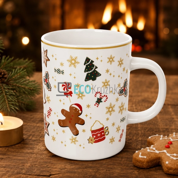 Новорічний порцеляновий кухоль Christmas 400 мл із пряни ... Новорічний порцеляновий кухоль Christmas 400 мл із пряни ...