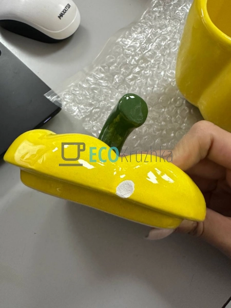 УЦІНКА Банка керамічна "Pepper" 550мл, колір - жовтий УЦІНКА Банка керамічна "Pepper" 550мл, колір - жовтий